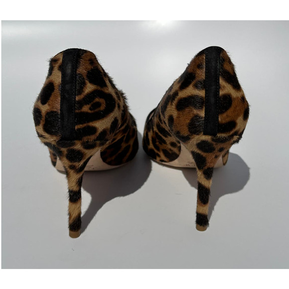 J. Crew Collection Ponyhair Hazelnut Leopard Elsie Heels Pumps Size 7 $395 Italy - Picture 9 of 16